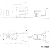 JTC コネクター端子10個入り 11.08260-10 1袋(10個) 506-5760（直送品）
