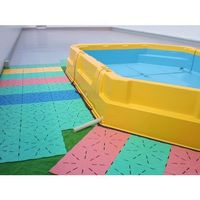 広島化成 DCマット ブルー DCMAT-BL 1セット(4枚) 429-9648（直送品）