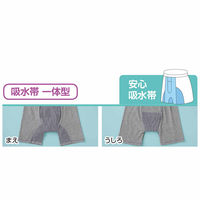 ケアファッション 安心快適ロングボクサーブリーフ 前閉じ 尿漏れ対策 抗菌消臭 紳士用 GY L 80022002 1枚（直送品）