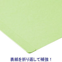 背と表紙を補強したフラットファイル厚とじ250 A4タテ 10冊 グリーン アスクル オリジナル（わけあり品）