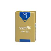 ゴミ袋 MUT30 comfit 白半透明 手付きポリ袋 薄手 30L（1個（20枚入）×5）厚さ0.015mm ジャパックス