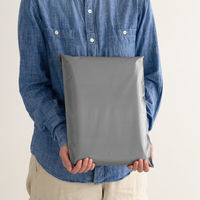 【宅配袋】ヘッズ リサイクル宅配バッグ MWG-TB4 グレー W260×H335mm 封かんシール付 1袋（50枚入）