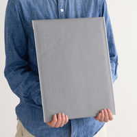 【クッション付封筒】緩衝材付宅配ペーパーバッグ W290×H360mm グレー 1セット（100枚）ヘッズ MWG-TBP1