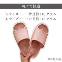 ストロング 防水 かかとぽっこりEVAサンダル L ブラック 1足 10-7-120（直送品）