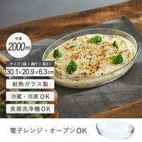 武田コーポレーション 耐熱ガラスグリルプレート 2000mlオーバル DCGGP-OV2000 1箱(8個入)（直送品）