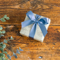 ヘッズ 両面サテンリボンSMOKYBLUE16mm 1袋（1巻入）