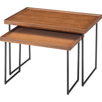 東谷 ROOM ESSENCE ミニテーブル S 幅500×奥行300×高さ330mm ブラウン GT-313BR 1台（直送品）