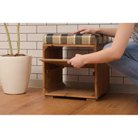 東谷 ROOM ESSENCE ラックスツール 幅340×奥行295×高さ390mm ブラウン LFS-170C 1台（直送品）