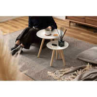 東谷 ROOM ESSENCE トレーテーブル S 幅295×奥行295×高さ295mm ホワイト LFS-190C 1台（直送品）