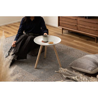 東谷 ROOM ESSENCE トレーテーブル M 幅400×奥行400×高さ370mm ホワイト LFS-191C 1台（直送品）