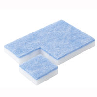 激落ちくん 水だけで落ちる 重曹＋メラミンクリーナー お掃除用スポンジ 茶シブ・油汚れ用 12カット×2枚 1個 レック