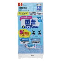 激落ちくん 水だけで落ちる 重曹＋メラミンクリーナー お掃除用スポンジ 茶シブ・油汚れ用 12カット×2枚 1セット（1個×10）レック