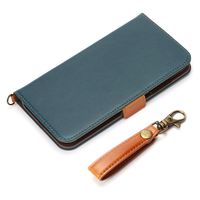 PGA iPhone12 mini用 フリップカバー PUレザーダメージ加工 ブルー PG-20FFP01BL 1個