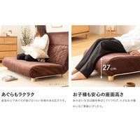 【軒先渡し】岩附　　ハイバックリクライニングソファ 1人掛け　IW-452　1個　ブラウン（直送品）