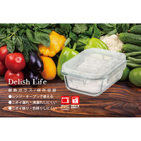 イシガキ 耐熱ガラス保存容器 長方形 650ml 4327 1個