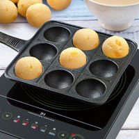 イシガキ 鉄鋳物 たこ焼きプレート 片手 9穴 IH対応 3963 1個（直送品）