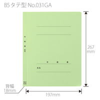 プラス 紙製ファイル フラットファイル 年組氏名 B5 タテ グリーン 79526 1冊