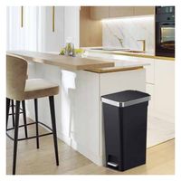 EKO ハナスリムステップビン ブラック EK6268-40L-BL 1台