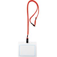 西敬 マイティループエコノミー名札(大)ファスナー付 赤 MLE-331R 1個