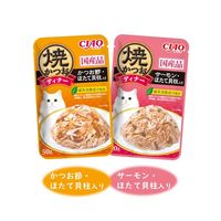 いなば CIAO チャオ 焼かつおディナー かつお節・サーモンバラエティ 国産（50g×6袋）3箱 キャットフード 猫用 パウチ
