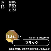 カンペハピオ マットペイント ブラック 1.6L 9025013 1缶