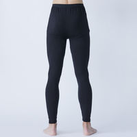 おたふく手袋 発熱吸汗速乾 前開きロングタイツ ブラック Lサイズ JW-153 1枚