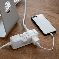 ファーゴ 延長コード 電源タップ AC 6個口 1m 回転式 ホワイト PT130306WH 1個