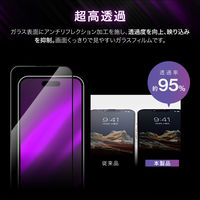 MSソリューションズ iPhone 16 Pro Max ガラスフィルム全面保護 超強度・耐衝撃3倍 LN-IL24FGTC 1個