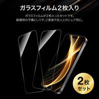 MSソリューションズ iPhone 16 ガラスフィルム2枚入り 超透明 LN-IM24FG2SET 1個