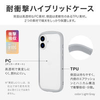 MSソリューションズ iPhone 16 耐衝撃ハイブリッドケース ダスティピンク LN-IM24PLCPK 1個