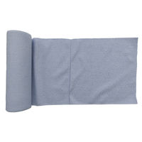 マイクロファイバークロス ロールカット 超吸水 繰り返し使える ふきん 20+2カット入 約22×22cm ブルー 1セット（1個×10）