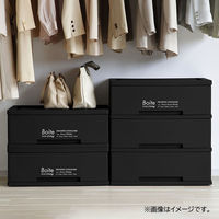 ベストコ 衣装ケース 衣類ケース 収納 1段 ワイド ブラック Boite MA-4041 1個