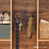 平安伸銅工業 突っ張り棚 すき間収納 マットブラック 耐荷重2kg 幅19～28cm SMR-23B 1個