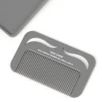 コーム付きコンパクトミラー チャコール LAKOLE/ラコレ