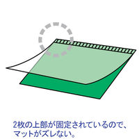 デスクマット ダブルマット 幅600×奥行450mm マット厚0.5+0.8mm 031-11 森松（わけあり品）