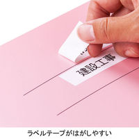 アスクル フラットファイル PP製 A4タテ 厚とじ 背幅28mm FF-P2S ピンク（桃） 5冊 オリジナル（わけあり品）