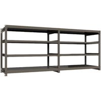 ICHIMAI 重量ボルトレスラック 段荷重1000Kg H1500×W1800×D900 天地4段 単体グレー TH1000-569T4（直送品）