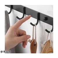 Trimate 壁面用ステンレスフック ブラック フック6本 TR-KF001-6 1個 67-4918-91（直送品）