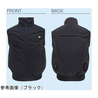 ブレイン 7.4V/高密度 胸スイッチ式 空調ベスト フルハーネス対応 フルセット ブラック LLーXL MESH-BR-S578 1着（直送品）