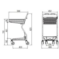 大和産業 レギュラーカート PV953ーC100 1台 537-8614（直送品）