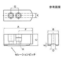 ジーネット 北川鉄工所 油圧・エアチャック用 HJ 生爪 HJ-6-H36 1組 64-3268-86（直送品）