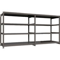 ICHIMAI 重量ボルトレスラック 段荷重1000Kg H1800×W1800×D900 天地4段 単体グレー TH1000-669T4（直送品）