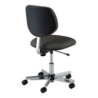 アズワン 快適クリーンルームチェア(フィット)ブラック リング無し 4-6130-01 1個（直送品）