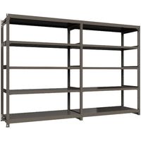 ICHIMAI 重量ボルトレスラック 段荷重1000Kg H2400×W1800×D750 天地5段 単体グレー TH1000-867T5（直送品）