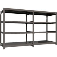 ICHIMAI 重量ボルトレスラック 段荷重1000Kg H1800×W1500×D900 天地4段 単体グレー TH1000-659T4（直送品）