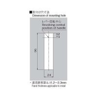 ホシモト 二重ロック防水平面スイングハンドル AB-402A-1W 1個 62-2978-88（直送品）