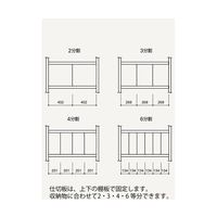 アズワン 軽量棚 ERR仕切型 H1200×W900 ×D450 有効棚 3段 2分割 67-5245-25 1個（直送品）