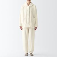 【アウトレット】【レディース】無印良品 婦人 静電気が起きにくい 着る毛布 パジャマ 婦人S アイボリー 良品計画