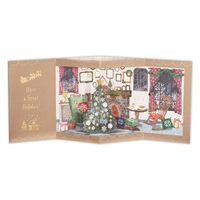 日本ホールマーク ホールマーク クリスマスカード立体グリーンクリスマスハウス2 828431 1セット(6枚)（直送品）