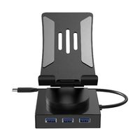 リーダーメディアテクノ 10in1 スタンド型 USB TypeーC ドッキングステーション L-CH10-S 1個 66-0022-97（直送品）